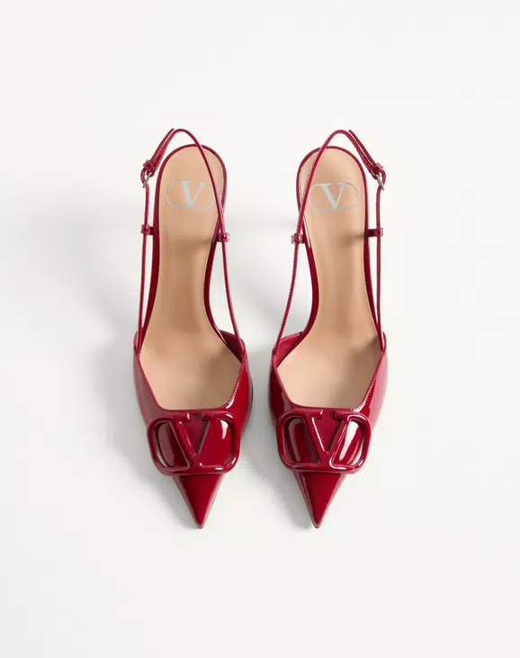 Valentino VLogo Signature Patent Leather Slingback Pump 80Mm - Image 5